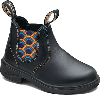 2254 Kids Black With Rainbow Elastics And Contrast Stitching