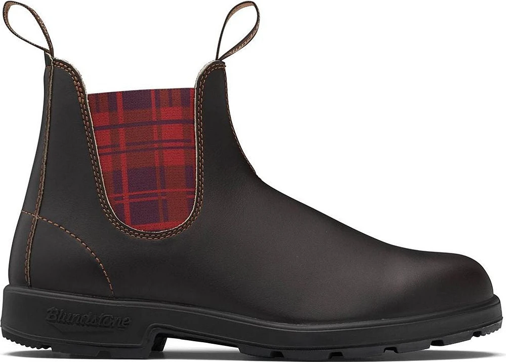 Blundstone 2100 - Original Brown With Burgundy Tartan Elastic