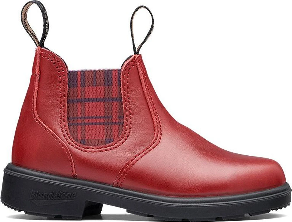 Blundstone 2192 - Kids Red With Burgundy Tartan Elastic