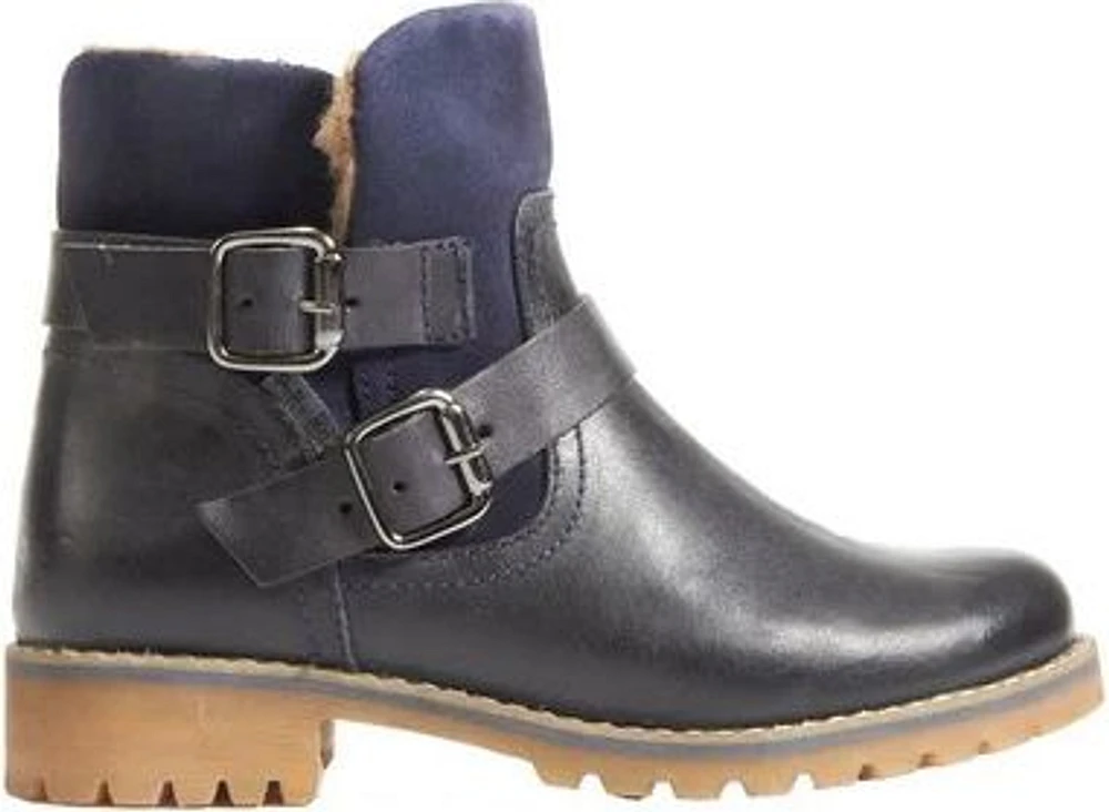 Navy 2 Buckle Winter Boot