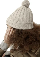 Rib Pom Beanie Cashmere