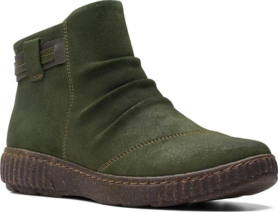 Caroline Derby Dark Green Suede