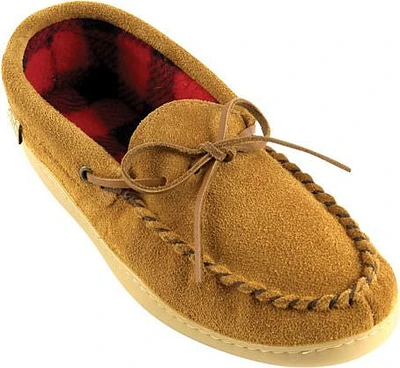 Mens Kouba Sole Plaid Lined Slipper - Brown Suede Made Canada