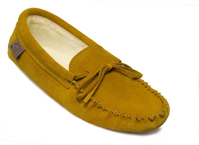 Womens Tan Suede Lined Slipper - Brown Made Canada