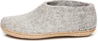 Wool Felt Shoe Leather Sole Grey