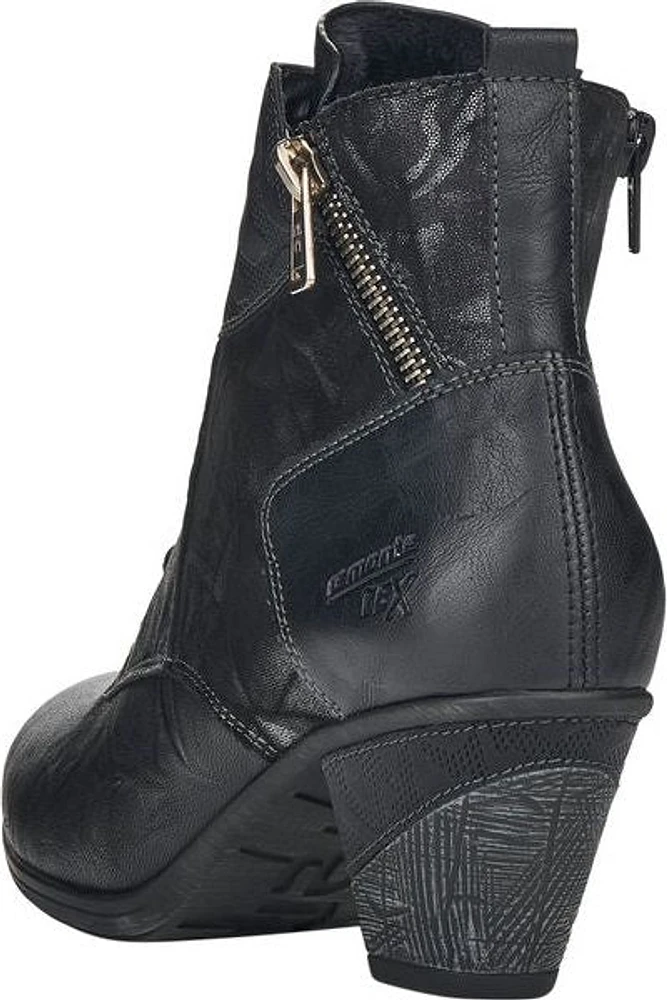 Black Heeled Lace Up Boot