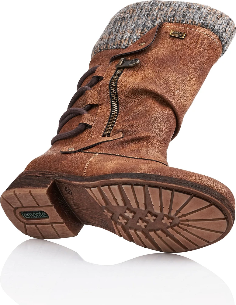 D8070-25 - Brown Tall Side Zip Boot