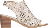 Beige Metallic Perforated Sandal