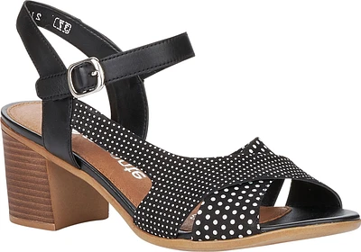 Black Dressy Sandal Polka Dot