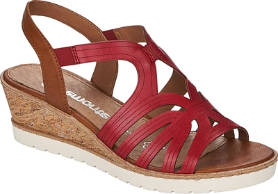 Red Wedge Sandal