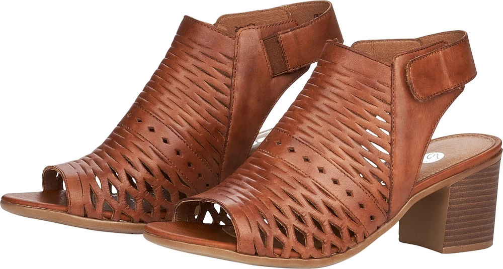 Tan Perforated Sandal Backstrap