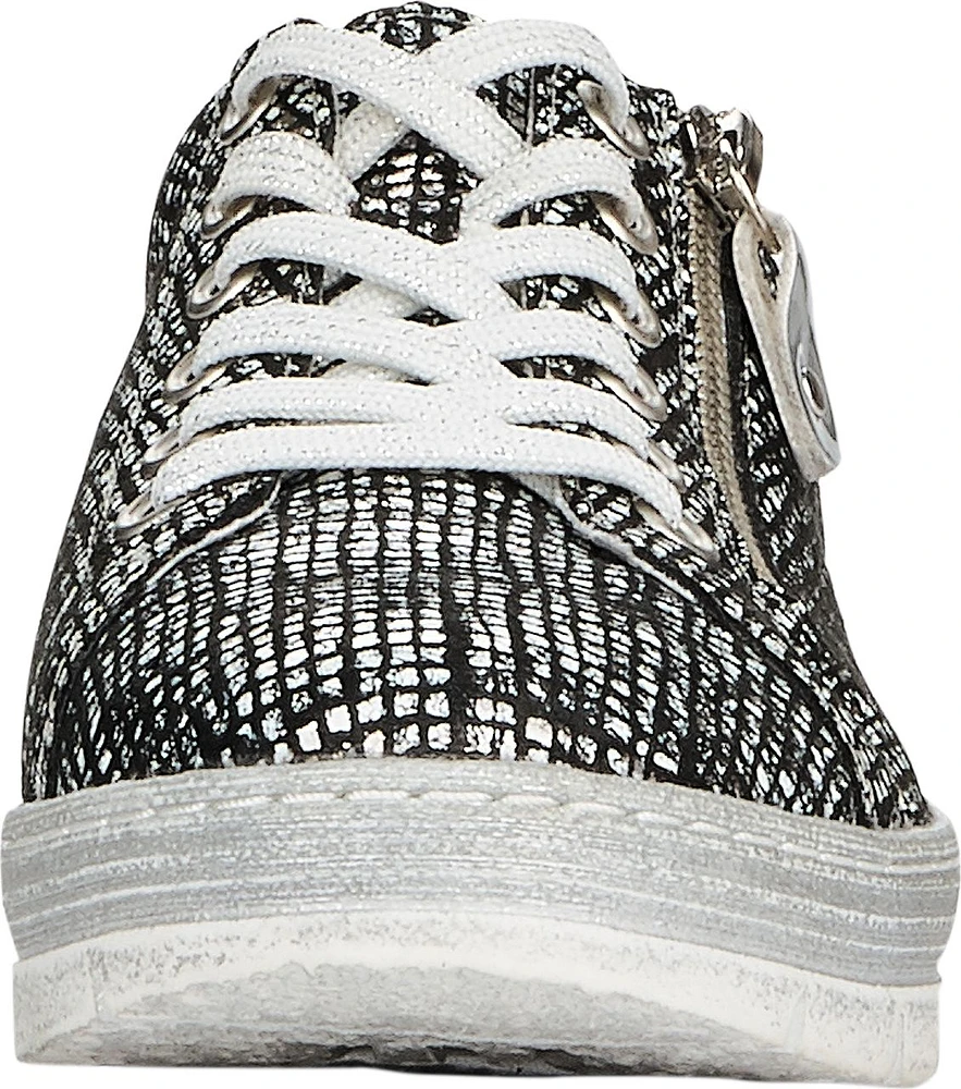 Silver/Black Lace Up
