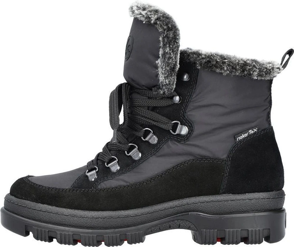 Black Flip Grip Lace Up Boot