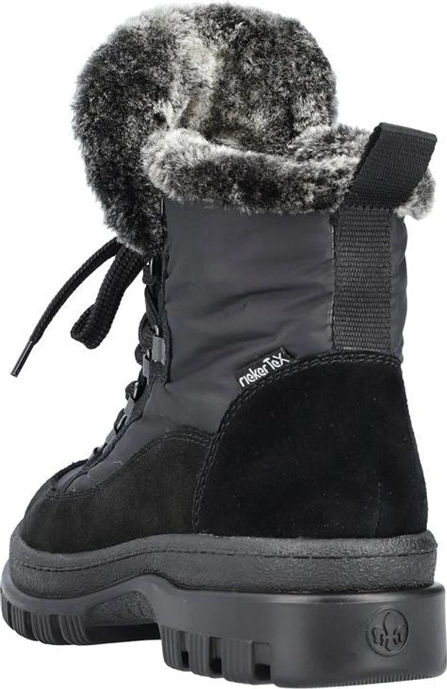 Black Flip Grip Lace Up Boot