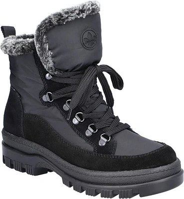 Black Flip Grip Lace Up Boot