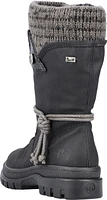 Black Mid Calf Flip Grip Boot