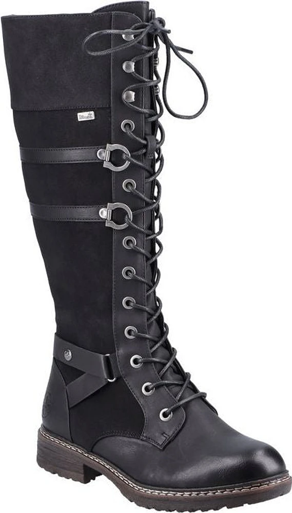 Black Tall Lace Up Boot