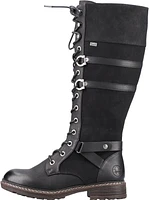 Black Tall Lace Up Boot