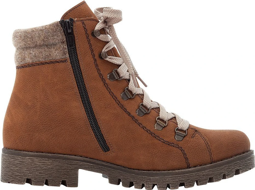 Cognac Lace Up Boot