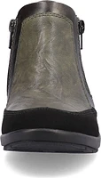 Green Side Zip Wedge Boot