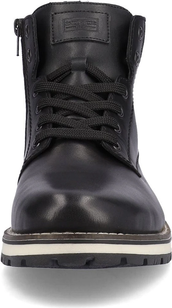 Warm Lined Lace Up Black