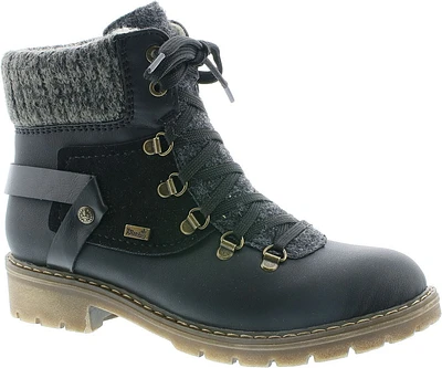 Y9143-01 - Black Lace Up Hiker