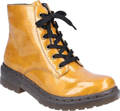 Yellow Lace Up Boot