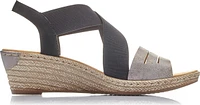 Black/Grey Criss Cross Wedge