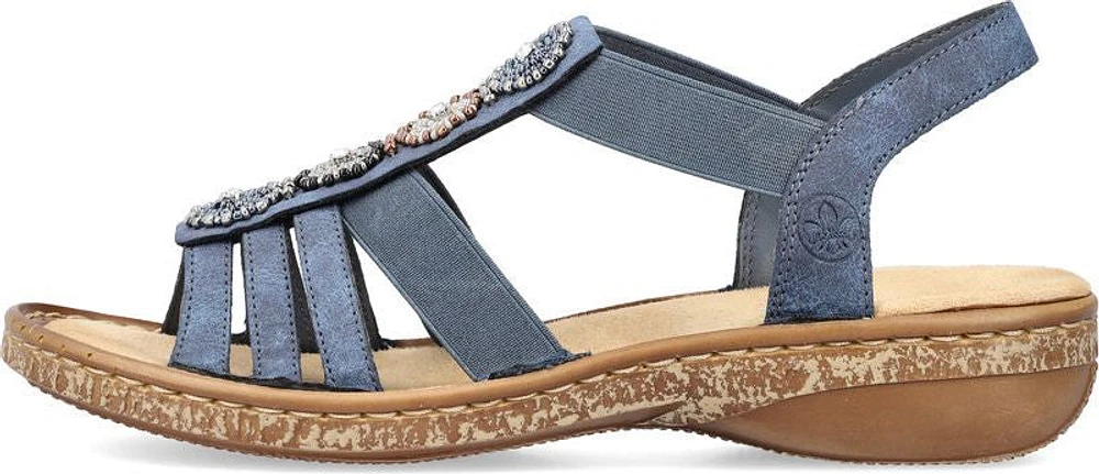 Blue Beaded Slingback