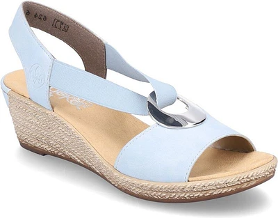 Blue Wedge Sling Back