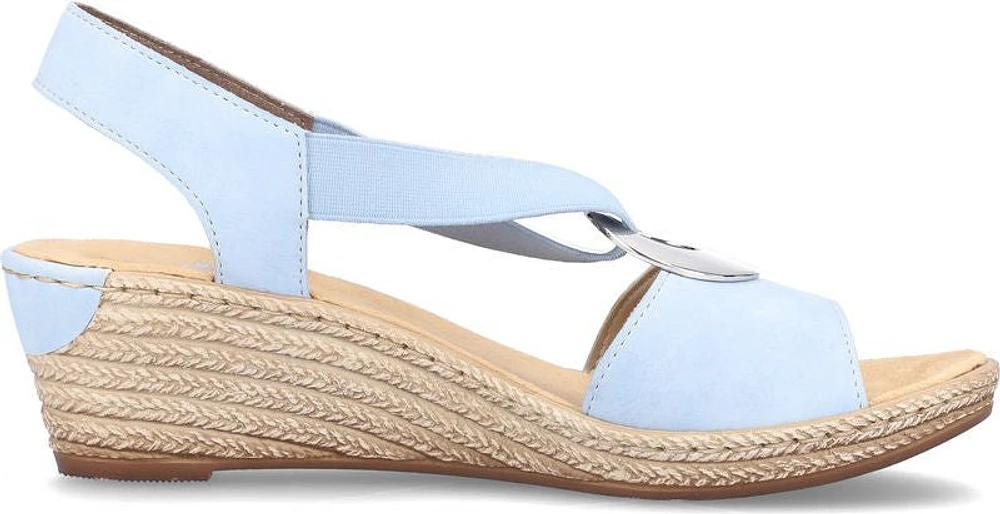 Blue Wedge Sling Back