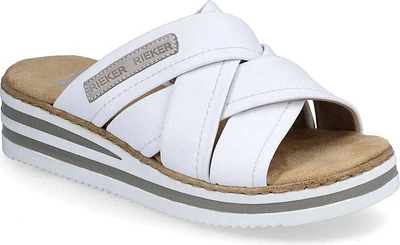 White Criss Cross Wedge Slide