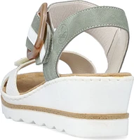 White/Mint Wedge With Buckle