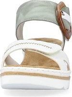 White/Mint Wedge With Buckle