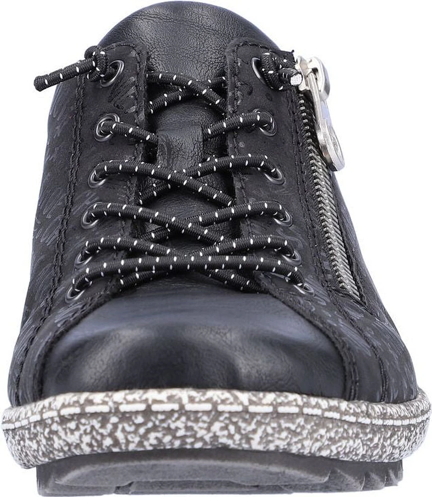 Black Lace Up With Side Zip