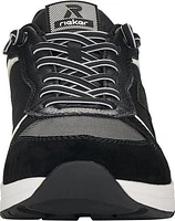 Black/Silver Lace Up