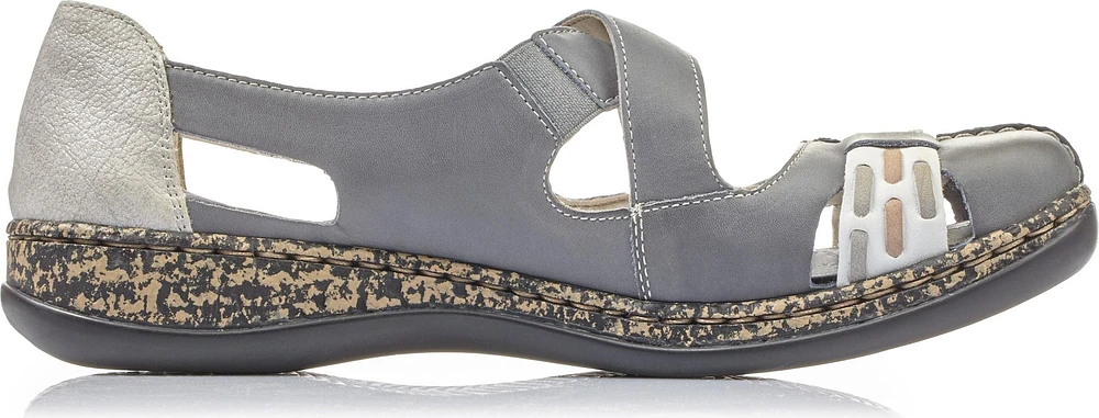 Grey Criss Cross Velcro Shoe