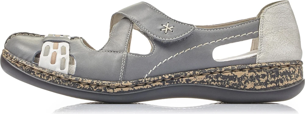 Grey Criss Cross Velcro Shoe