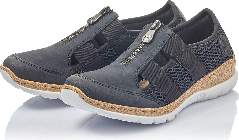 Navy Center Zip Shoe