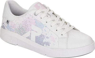 White/Pastel Pattern Lace Up