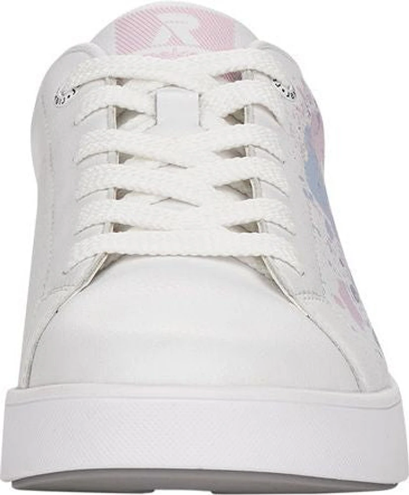 White/Pastel Pattern Lace Up