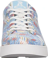 White/Tropical Print Lace Up