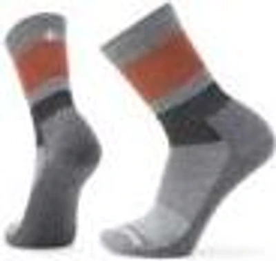 Everyday Blocked Stripe Crew Socks Medium Gray