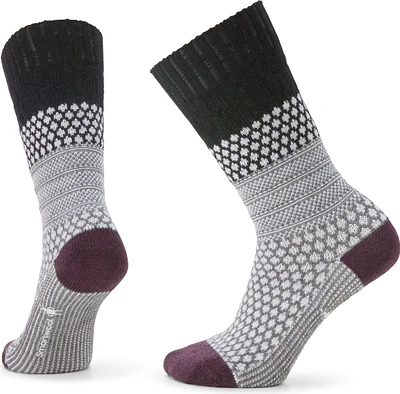 W Everyday Popcorn Cable Crew Socks Black