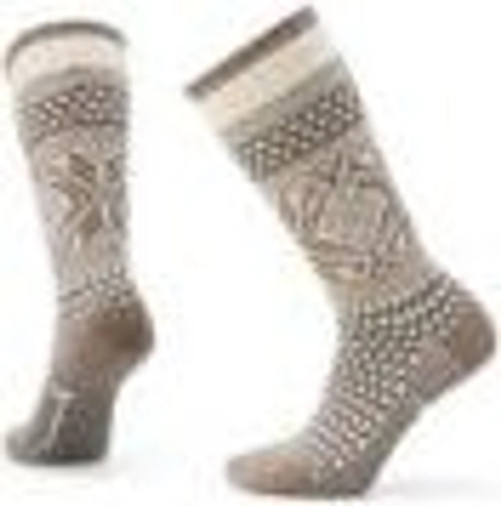 W Everyday Popcorn Snowflake Pattern Crew Socks Moonbeam