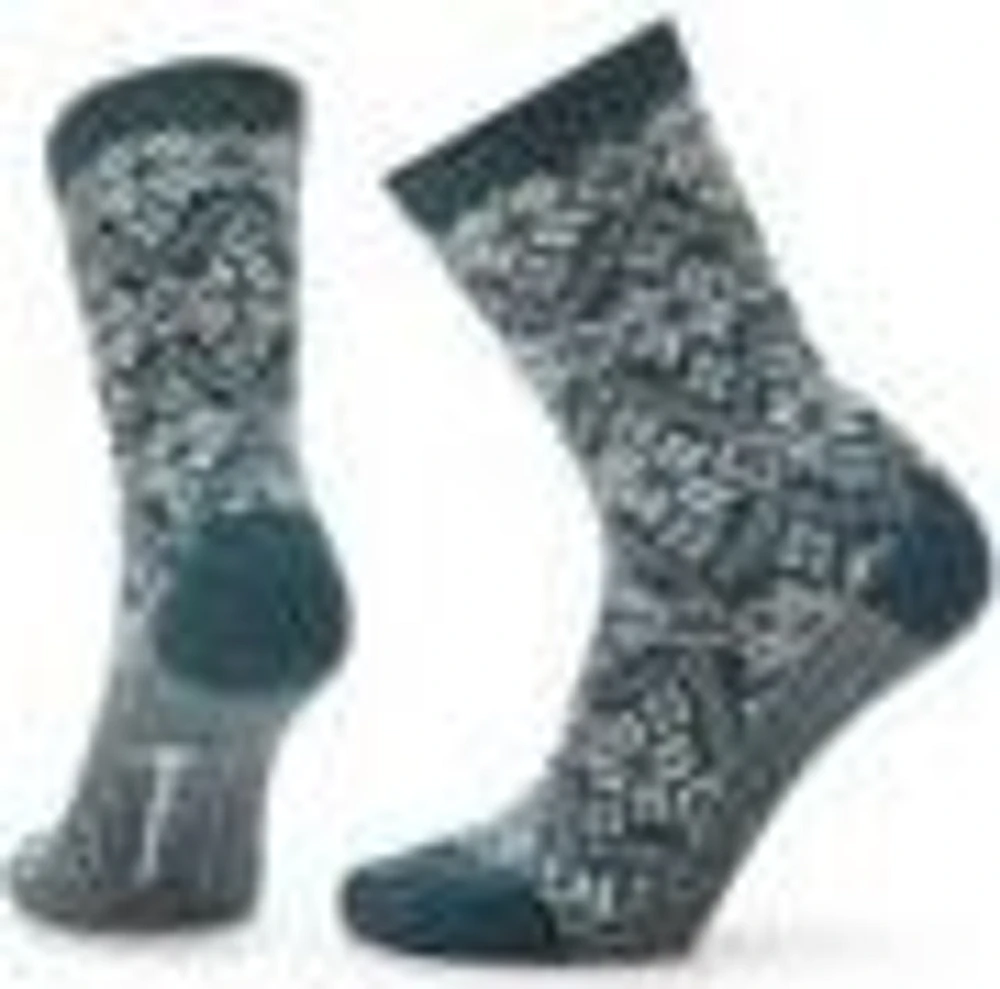 W Everyday Traditional Snowflake Crew Socks Twilight Blue