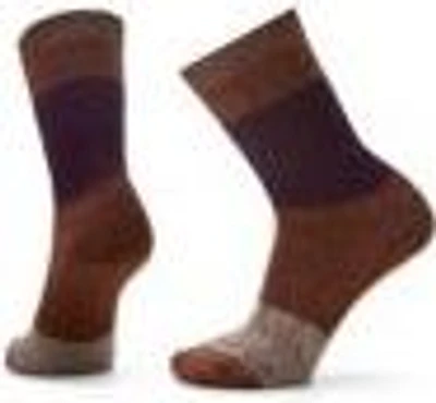 Women's Everyday Color Block Cable Crew Socks Acorn Bordeaux