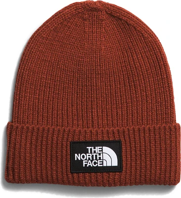 TNF Logo Box Cuffed Beanie Brandy Brown