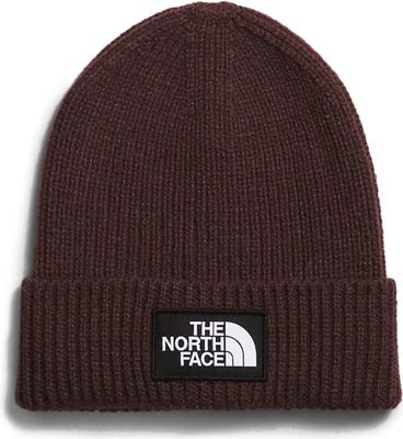 TNF Logo Box Cuffed Beanie Coal Brown