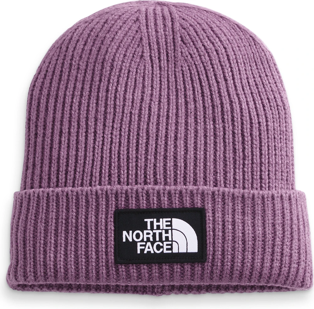 TNF Logo Box Cuffed Beanie Pikes Purple